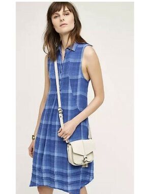 Anthropologie Isabella Sinclair
Small Brien Shirtdress Sleeveless Dress Blue